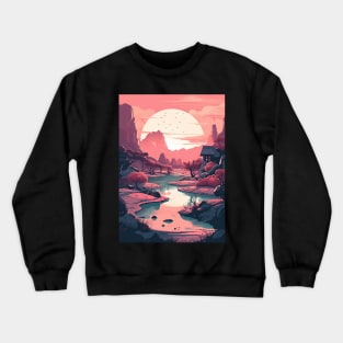 Distant Horizon Anime Style Landscap Crewneck Sweatshirt